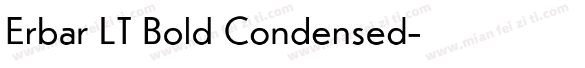 Erbar LT Bold Condensed字体转换